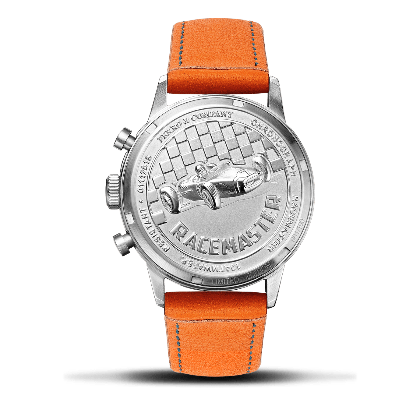 Race Master Chronograph BLACK / ORANGE STR - Ferro & Company Watches