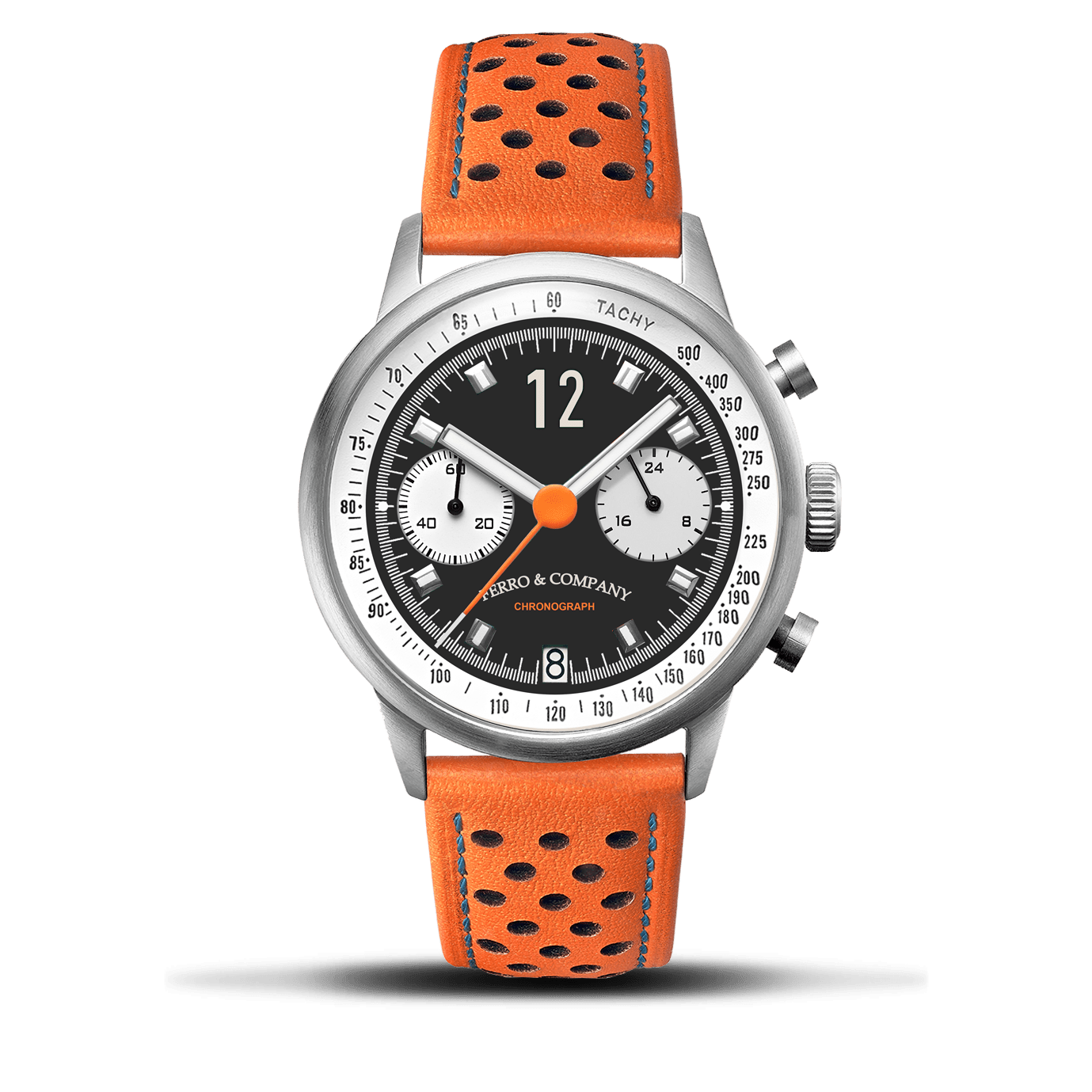 Race Master Chronograph BLACK / ORANGE STR - Ferro & Company Watches