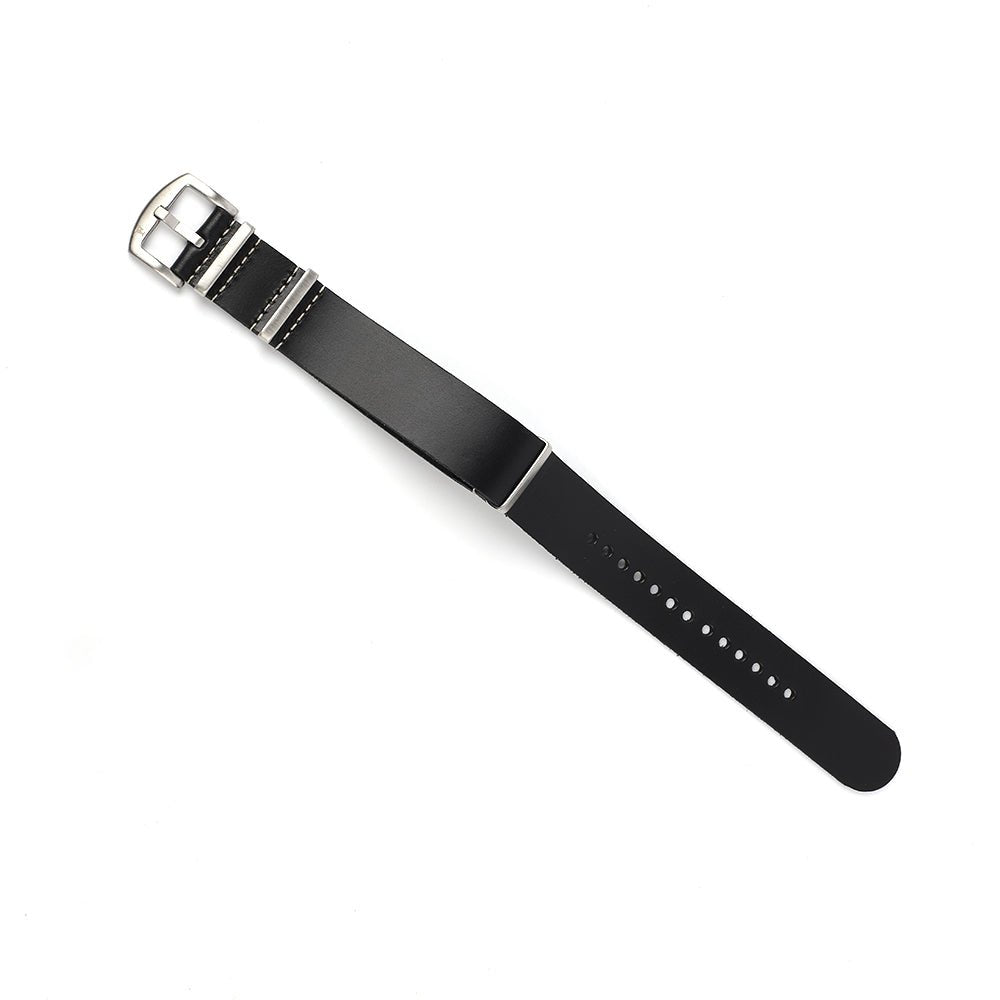Nato Leather Watch Strap Black - Ferro & Company Watches