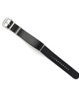 Nato Leather Watch Strap Black - Ferro & Company Watches