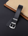 Nato Leather Watch Strap Black - Ferro & Company Watches