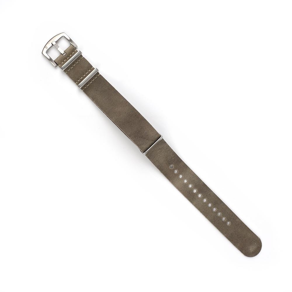 Nato Leather Watch Strap Grey - Ferro & Company Watches