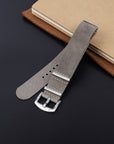 Nato Leather Watch Strap Grey - Ferro & Company Watches