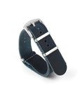 Nato Leather Watch Strap Navy - Ferro & Company Watches