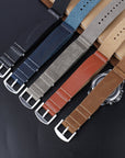 Nato Leather Watch Strap Red Brown - Ferro & Company Watches