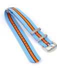 Nylon Racing Nato Strap Blue/ Orange - Ferro & Company Watches