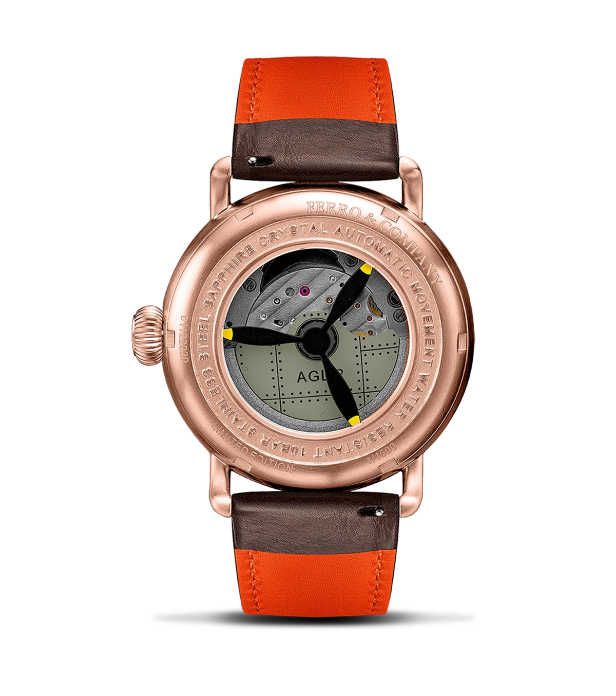 AGL 2 AUTOMATIC BLUE / ROSE GOLD - Ferro & Company Watches