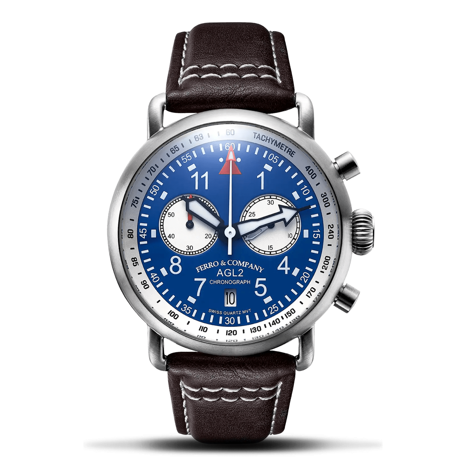 AGL 2 Blue Dial Swiss Chronograph Pilot Watch – Ferro & Company