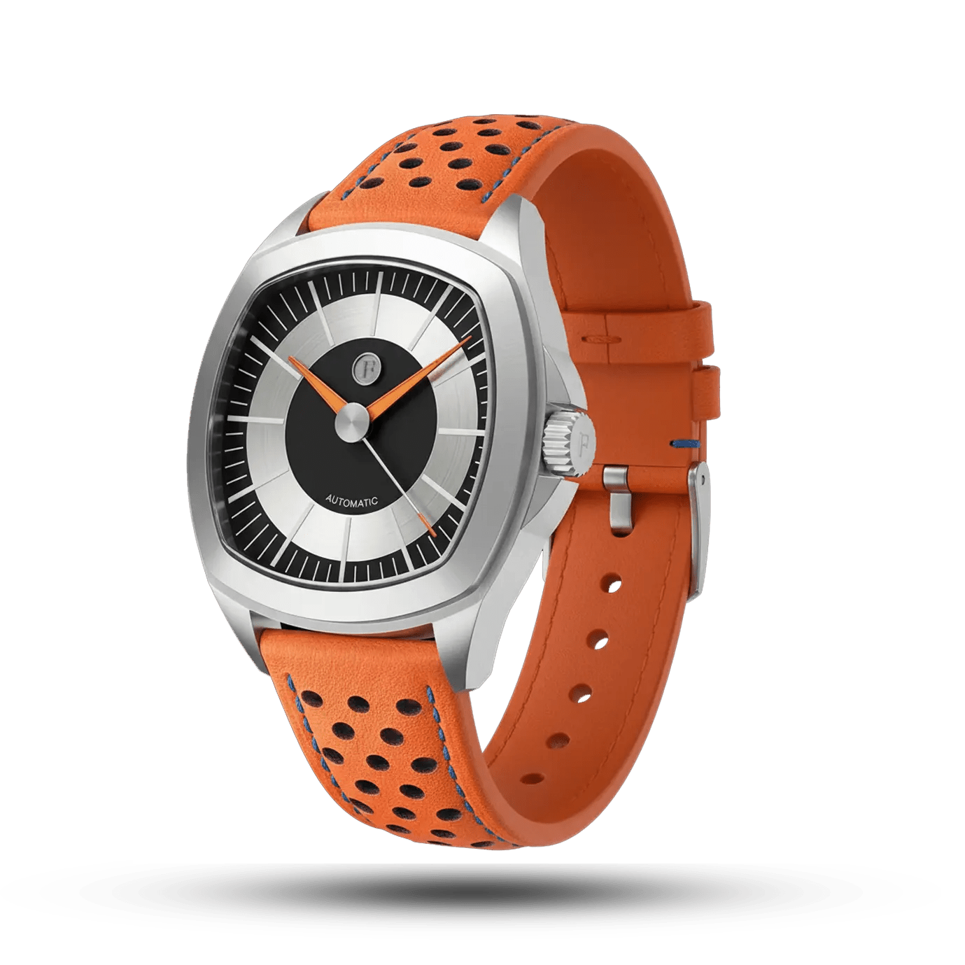 TIME MASTER 70 SILVER / ORANGE BAND - Ferro & Company Watches