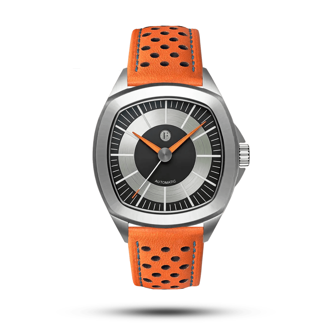 TIME MASTER 70 SILVER / ORANGE BAND - Ferro & Company Watches