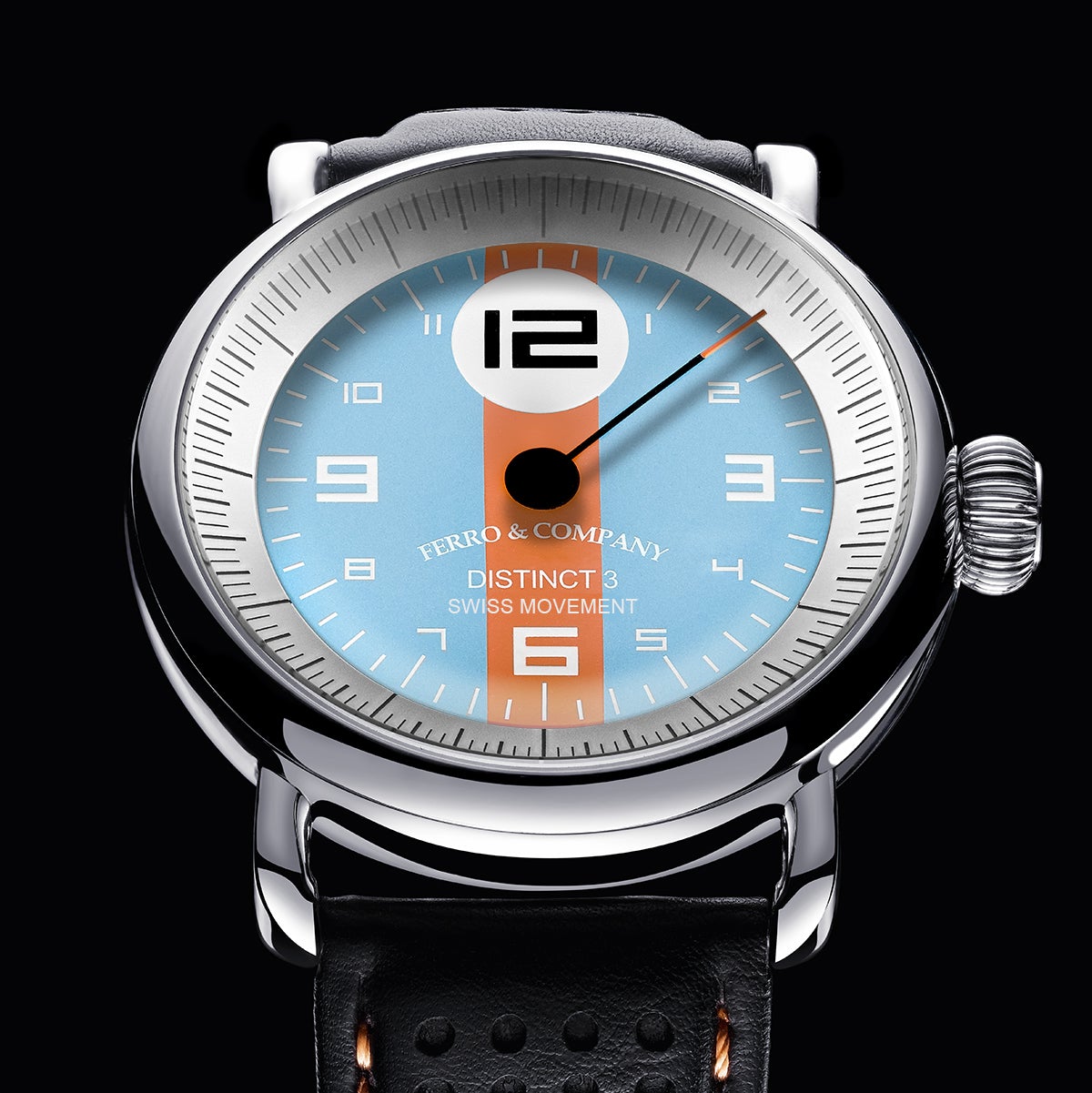 Ferro & Co. Distinct 3 Vintage Style Race One Hand Watch GLF Quartz Watch Ferro & Company Watches 