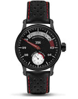 Ferro Watches 356 Vintage Style Race Watch Black / Red Single Hand - Ferro & Company Watches