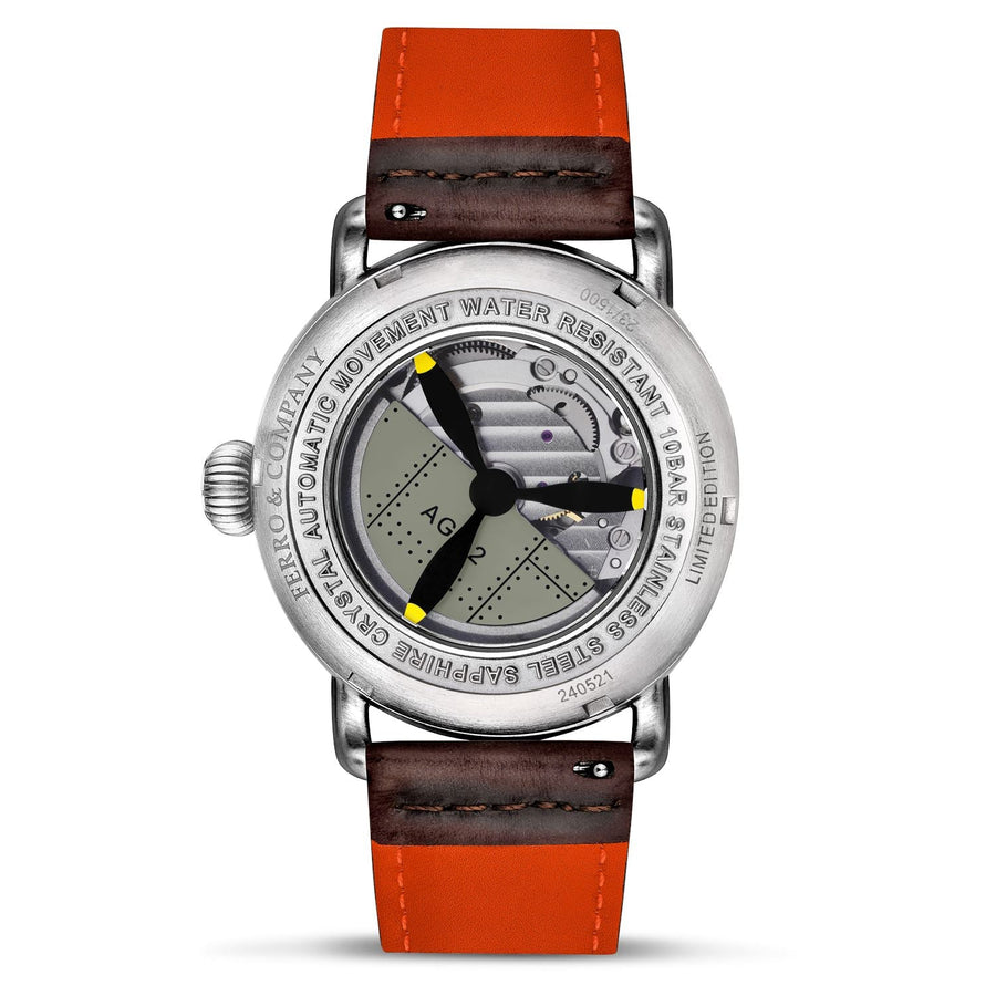 Ferro Watches AGL 2 Vintage style Pilot Watch Blue 24H - Ferro & Company Watches