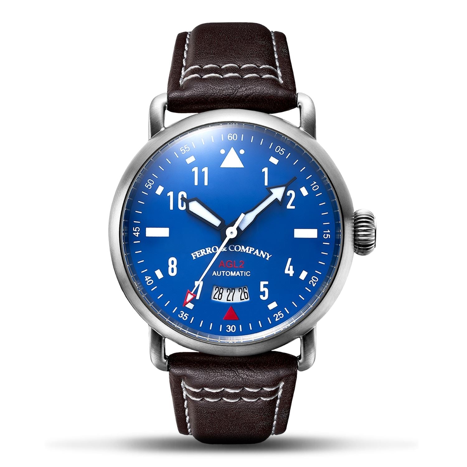 Ferro Watches AGL 2 Vintage style Pilot Watch Blue - Ferro & Company Watches