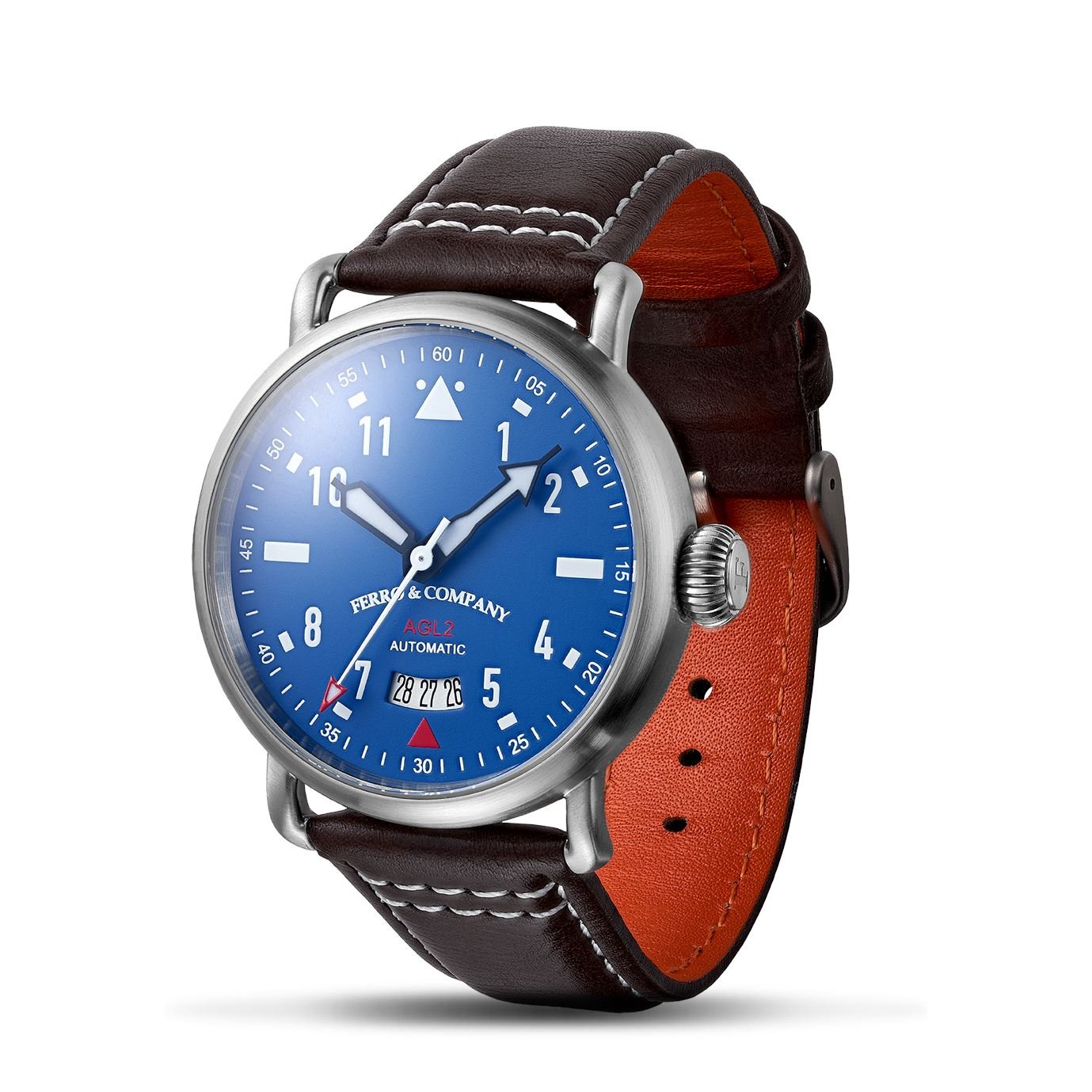 Ferro Watches AGL 2 Vintage style Pilot Watch Blue - Ferro &amp; Company Watches