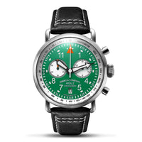 Ferro Watches AGL 2 Vintage style Pilot Watch Chronograph Green - Ferro & Company Watches