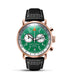 Ferro Watches AGL 2 Vintage style Pilot Watch Chronograph Green Rose Gold - Ferro & Company Watches