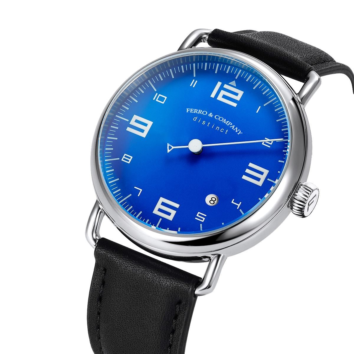 Ferro Watches Distinct 2 Vintage Style Race One Hand Watch Blue - Ferro &amp; Company Watches