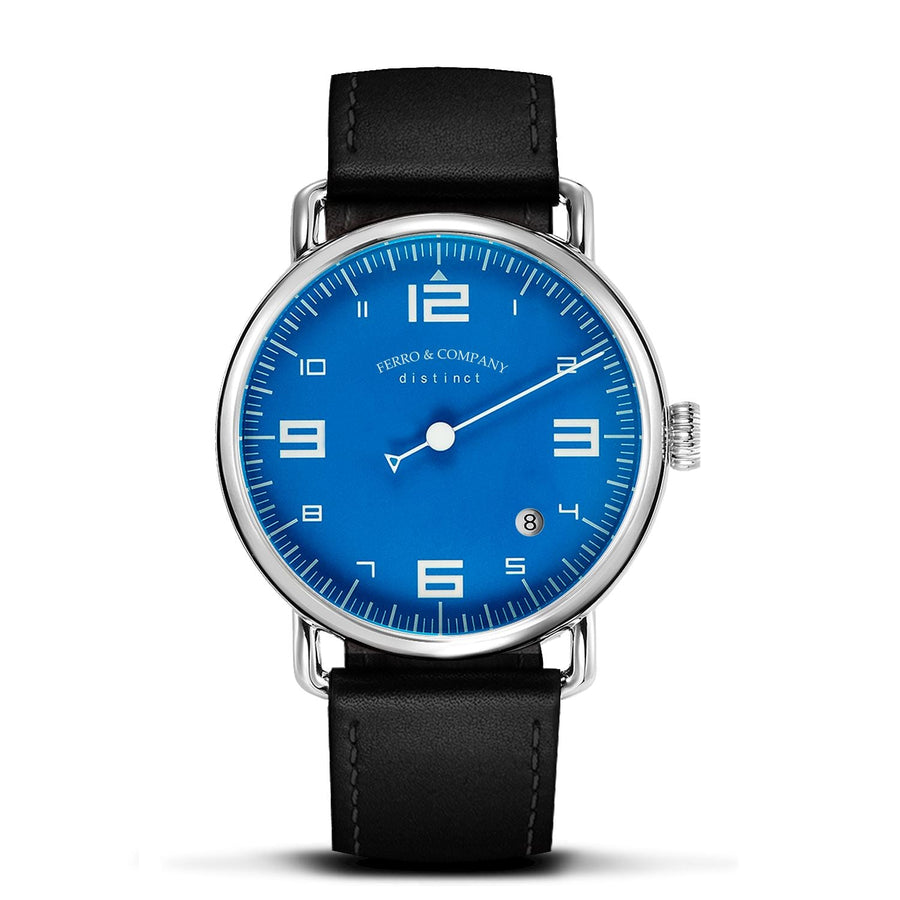 Ferro Watches Distinct 2 Vintage Style Race One Hand Watch Blue - Ferro & Company Watches