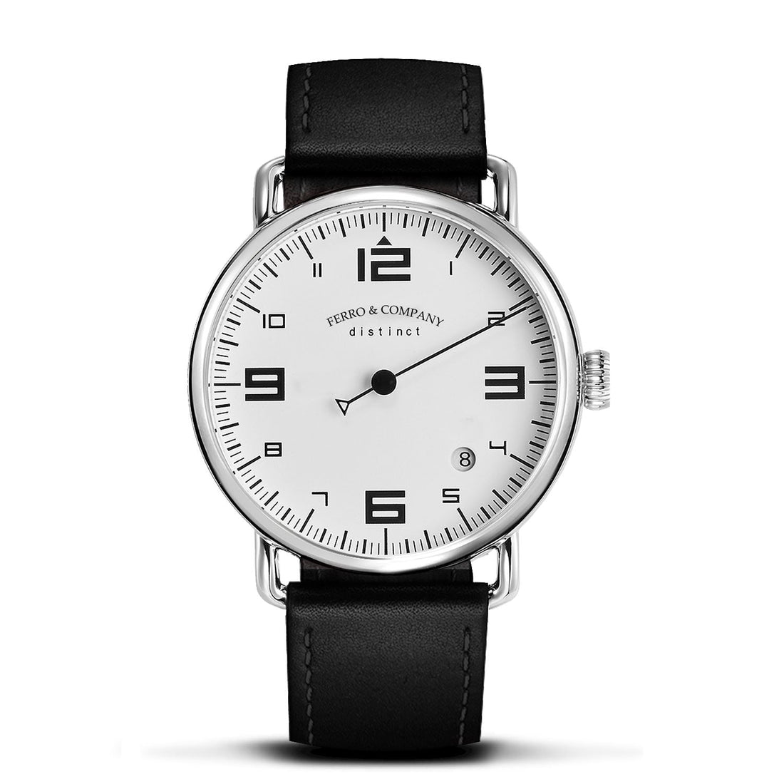 Ferro Watches Distinct 2 Vintage Style Race One Hand Watch White - Ferro & Company Watches