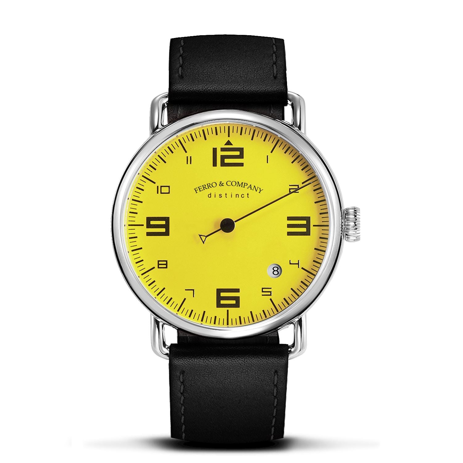 Ferro Watches Distinct 2 Vintage Style Race One Hand Watch Yellow - Ferro &amp; Company Watches