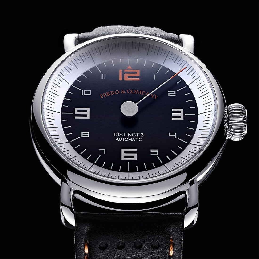 Ferro Watches Distinct 3 Vintage Style One Hand Race Watch Grand Prix