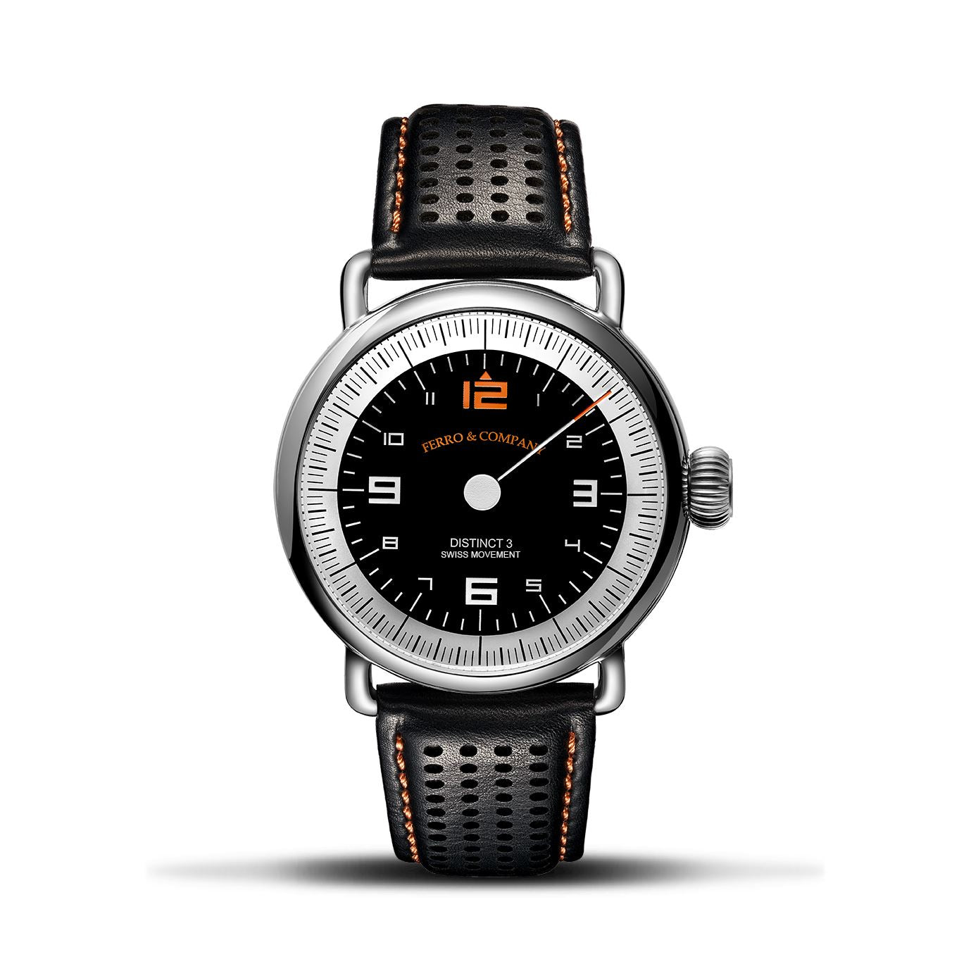 Ferro Watches Distinct 3 Vintage Style One Hand Racing Watch Grand Prix - Ferro &amp; Company Watches