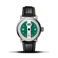 Ferro Watches Distinct 3 Vintage Style Race One Hand Watch British Racing Green - Ferro & Company Watches