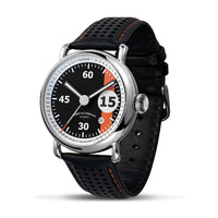 Ferro Watches PISTA VINTAGE STYLE RACE WATCH BLACK / ORANGE - Ferro & Company Watches