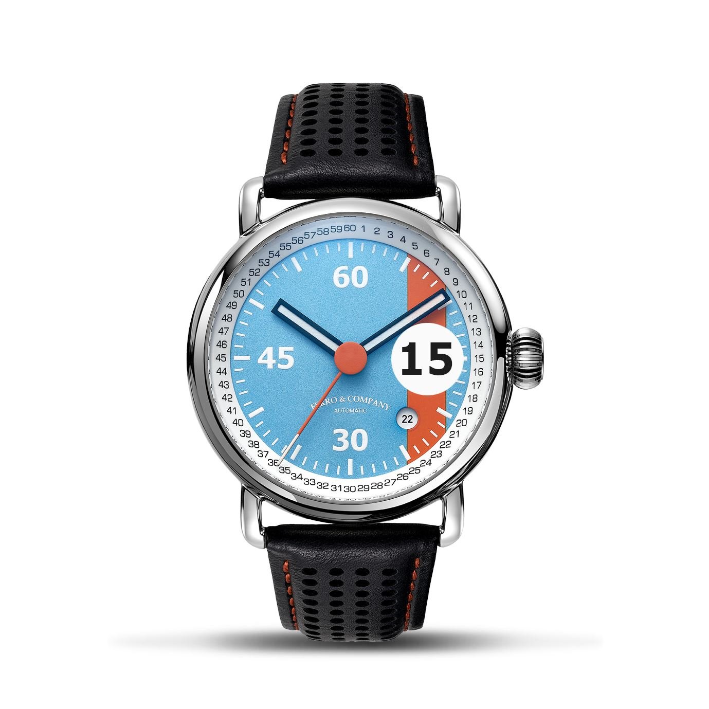 Ferro Watches PISTA VINTAGE STYLE RACE WATCH GLF - Ferro &amp; Company Watches