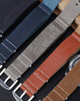Nato Leather Watch Strap Black - Ferro & Company Watches