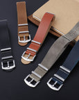 Nato Leather Watch Strap Brown - Ferro & Company Watches