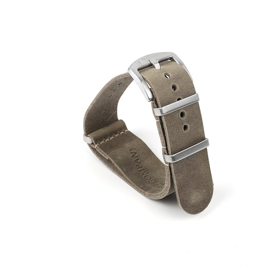 Nato Leather Watch Strap Grey - Ferro & Company Watches