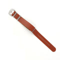 Bracelet de Montre Cuir Rouge Marron 22 MM