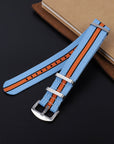 Nylon Racing Nato Strap Blue/ Orange - Ferro & Company Watches