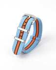 Nylon Racing Nato Strap Blue/ Orange - Ferro & Company Watches