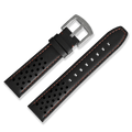Correas De Cuero Racing Negro 20 MM