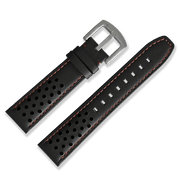 Racing Leather Straps Black 20 MM - Ferro & Company Watches