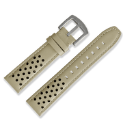 Racing Leather Straps Cream 20 MM - Ferro & Company Watches
