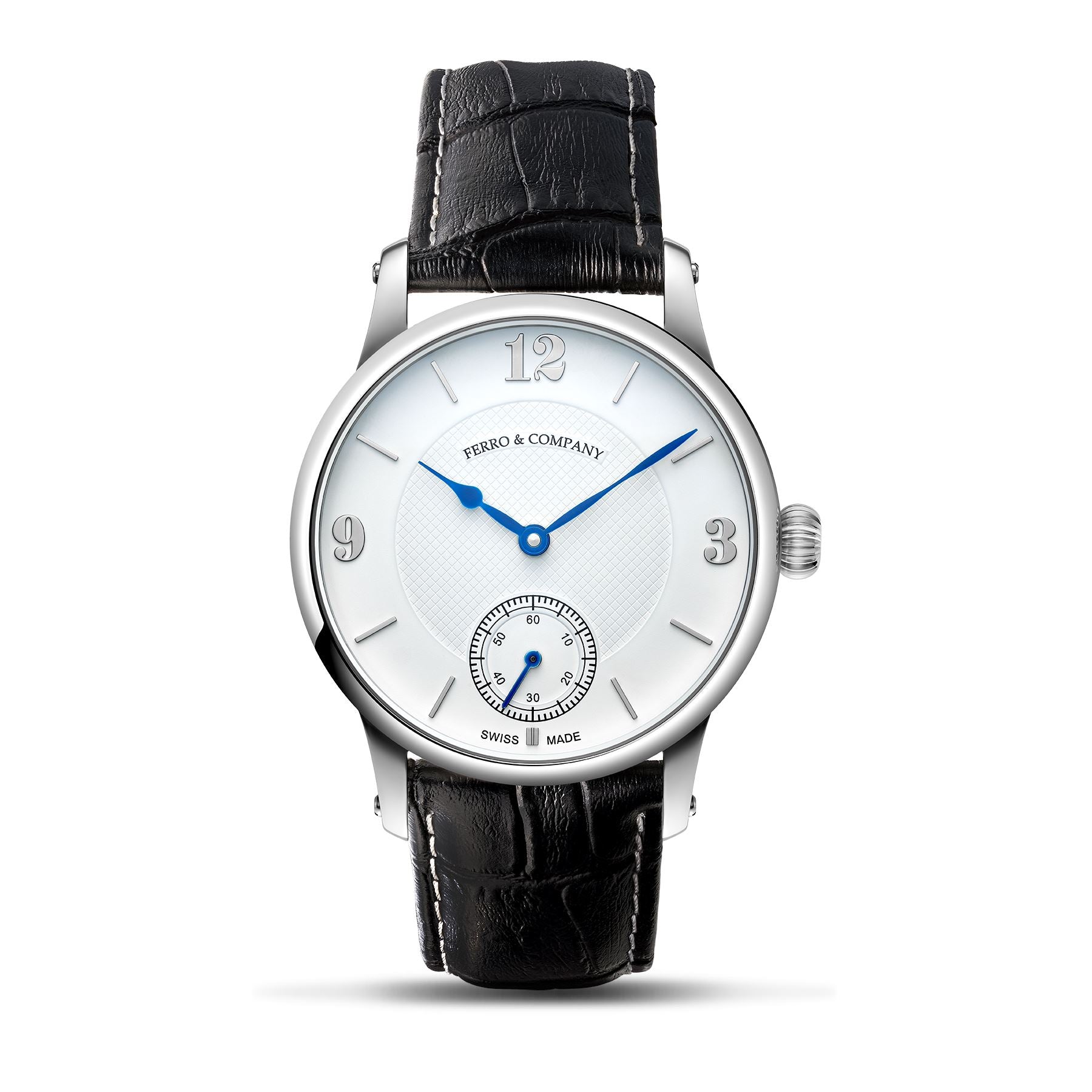 TRADITUM VINTAGE STYLE DRESS WATCH WHITE - Ferro &amp; Company Watches