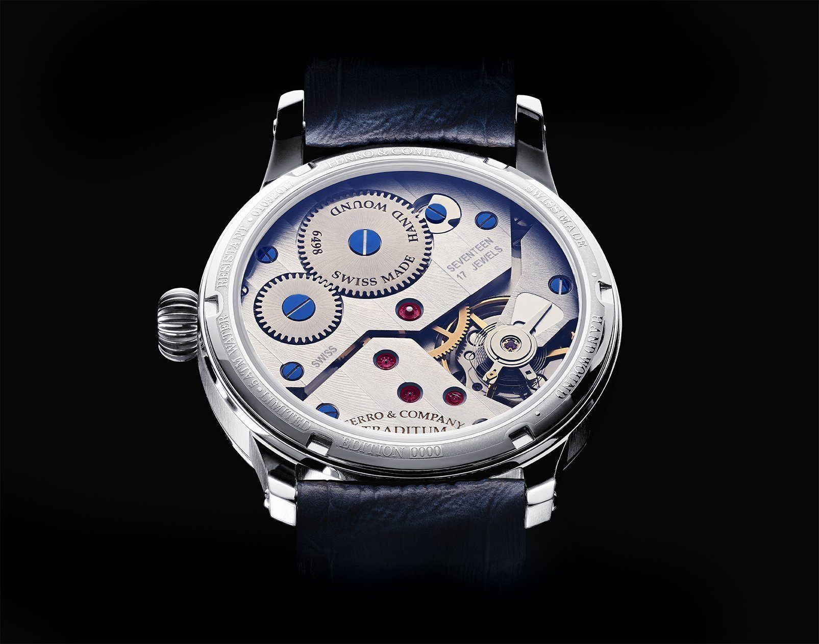 TRADITUM VINTAGE STYLE DRESS WATCH WHITE / ROMAN - Ferro &amp; Company Watches