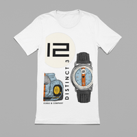 Vintage Racing T-Shirt Car GLF Watch White - Ferro & Company Watches
